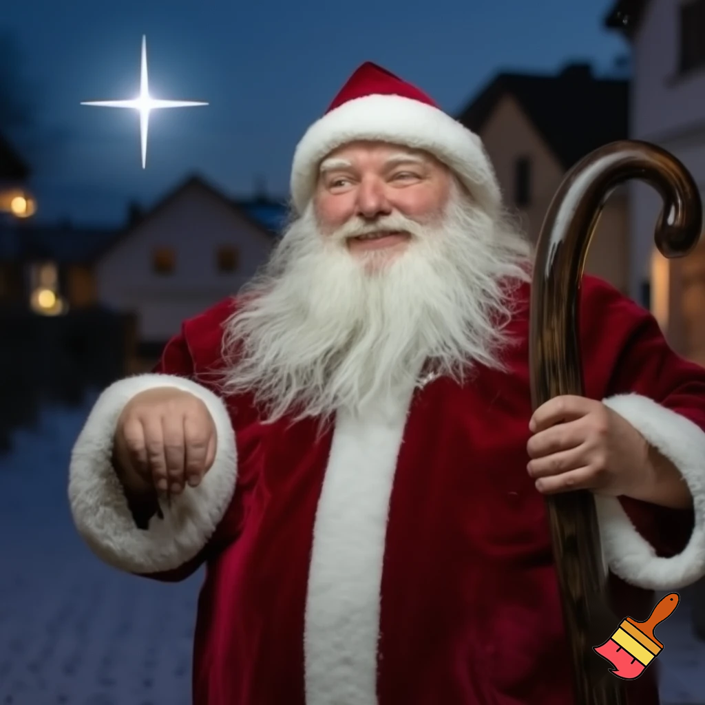 Ratha Santa Claus with the walking stick a star