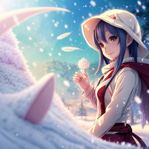 Девушка Зима плавно растворяется и переходит в девушку Весну, природа фэнтези, сказочно, волшебно