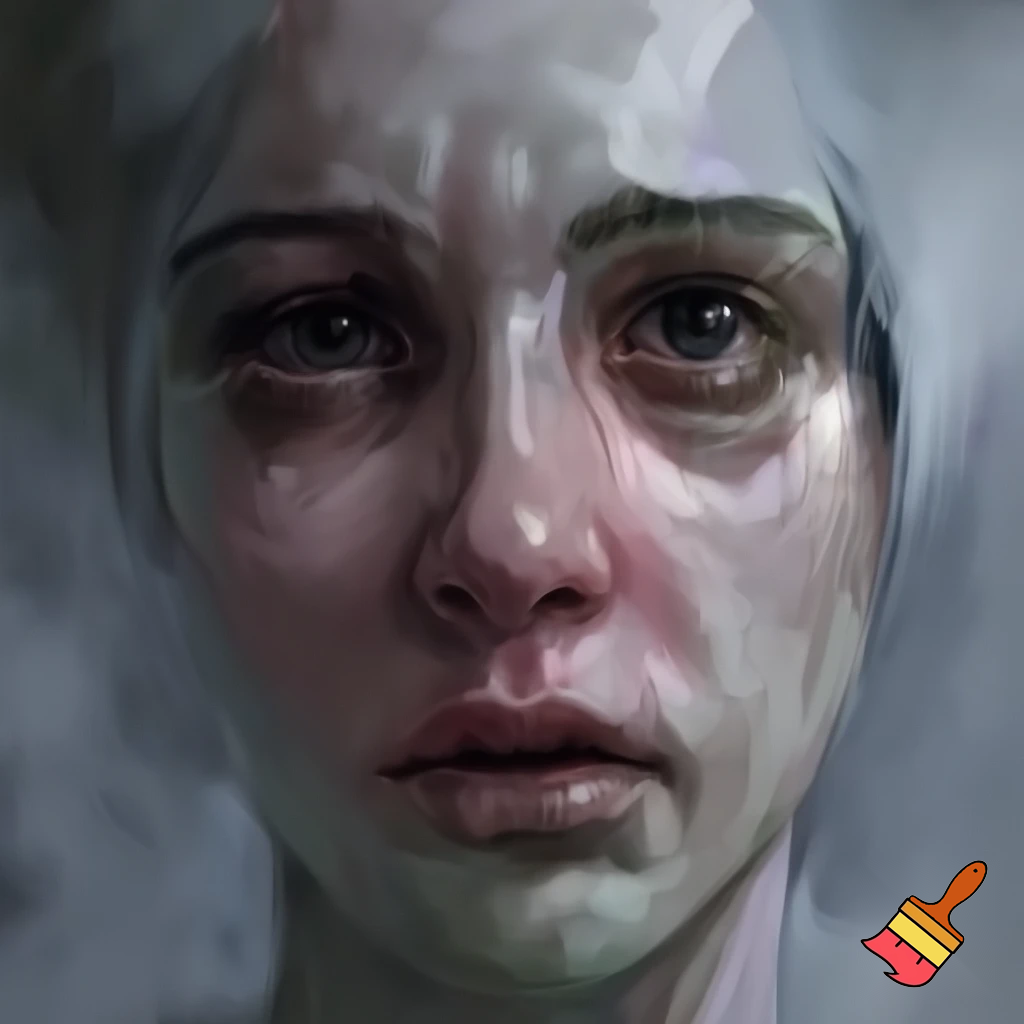 bleak depressed face