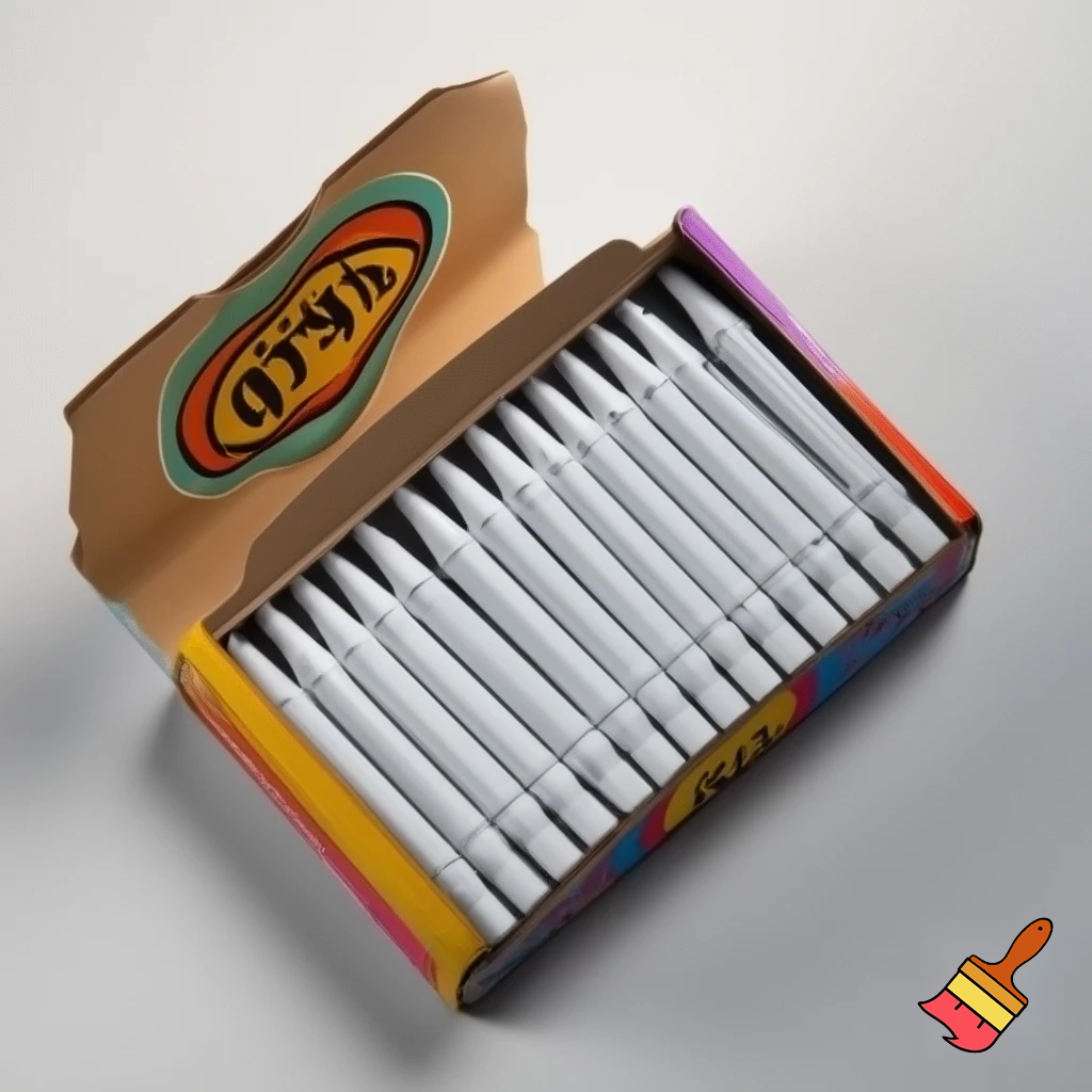 crayola crayon box with all white crayons