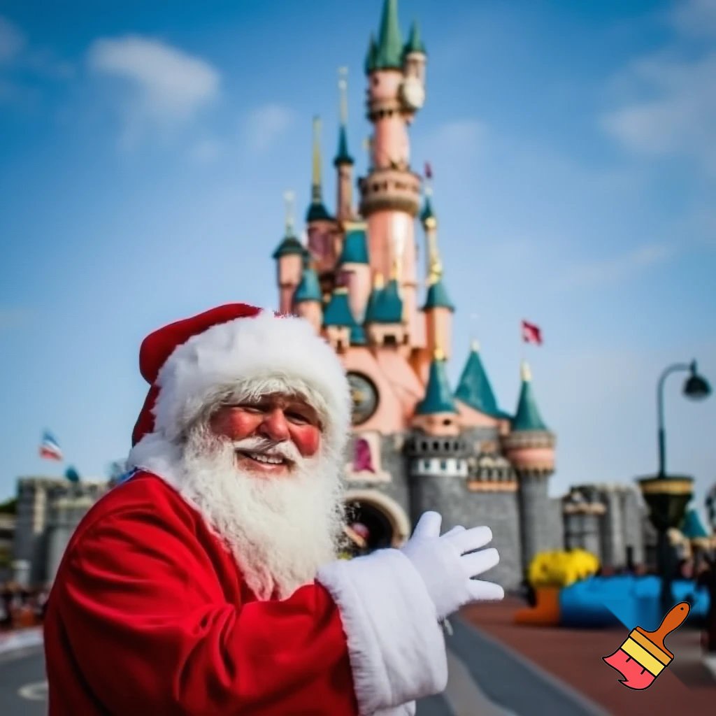 Paris Disneyland star Santa Claus