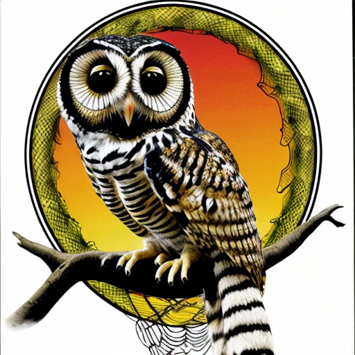 A snake combined with a owl