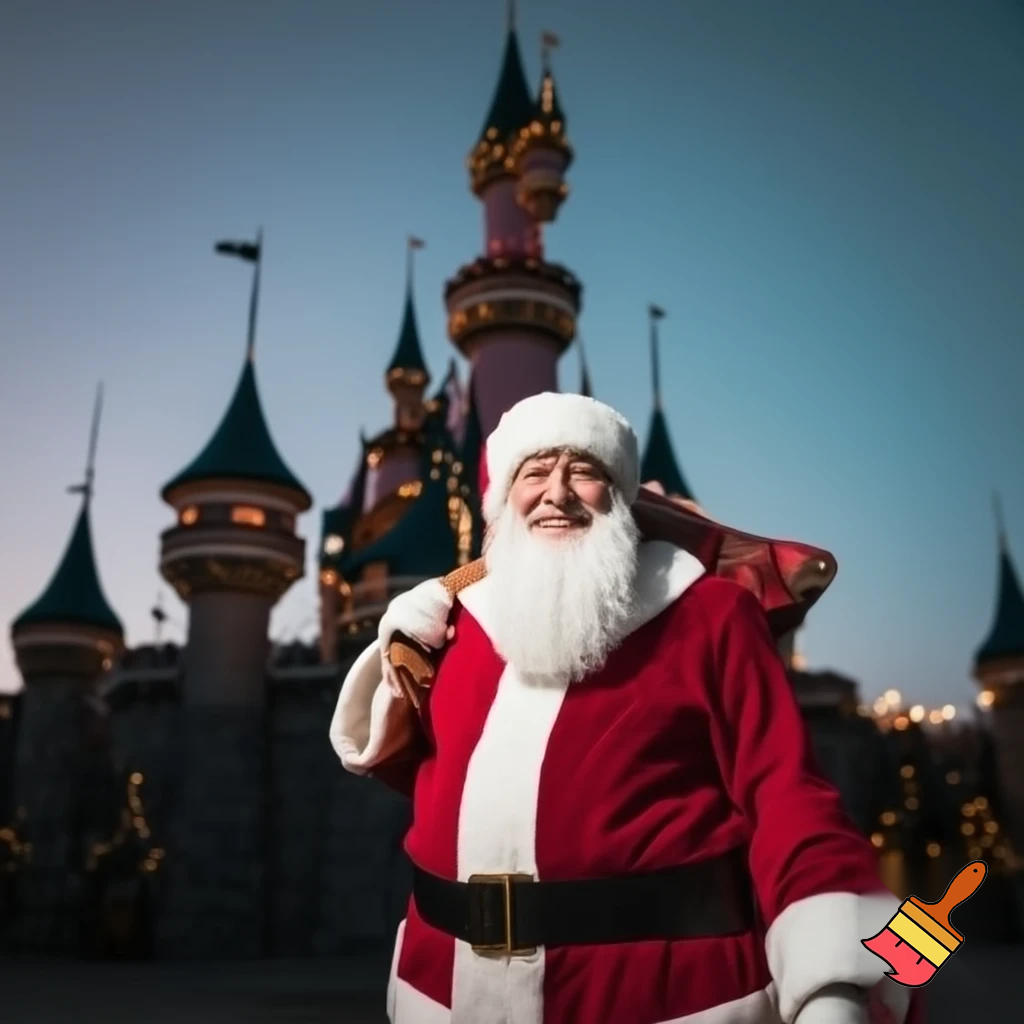 Paris Disneyland star Santa Claus