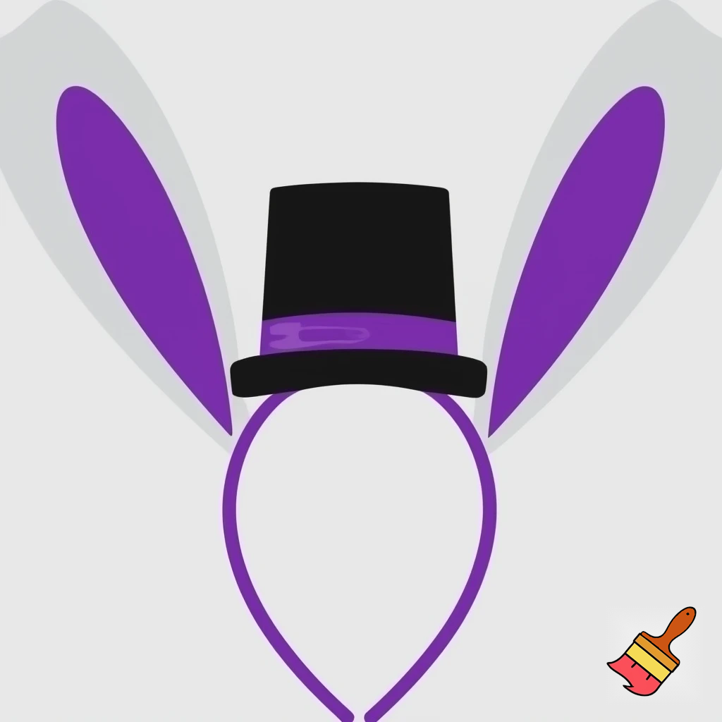 Easter bunny with a top hat Easter advent Easter bunny ears headband purple and white