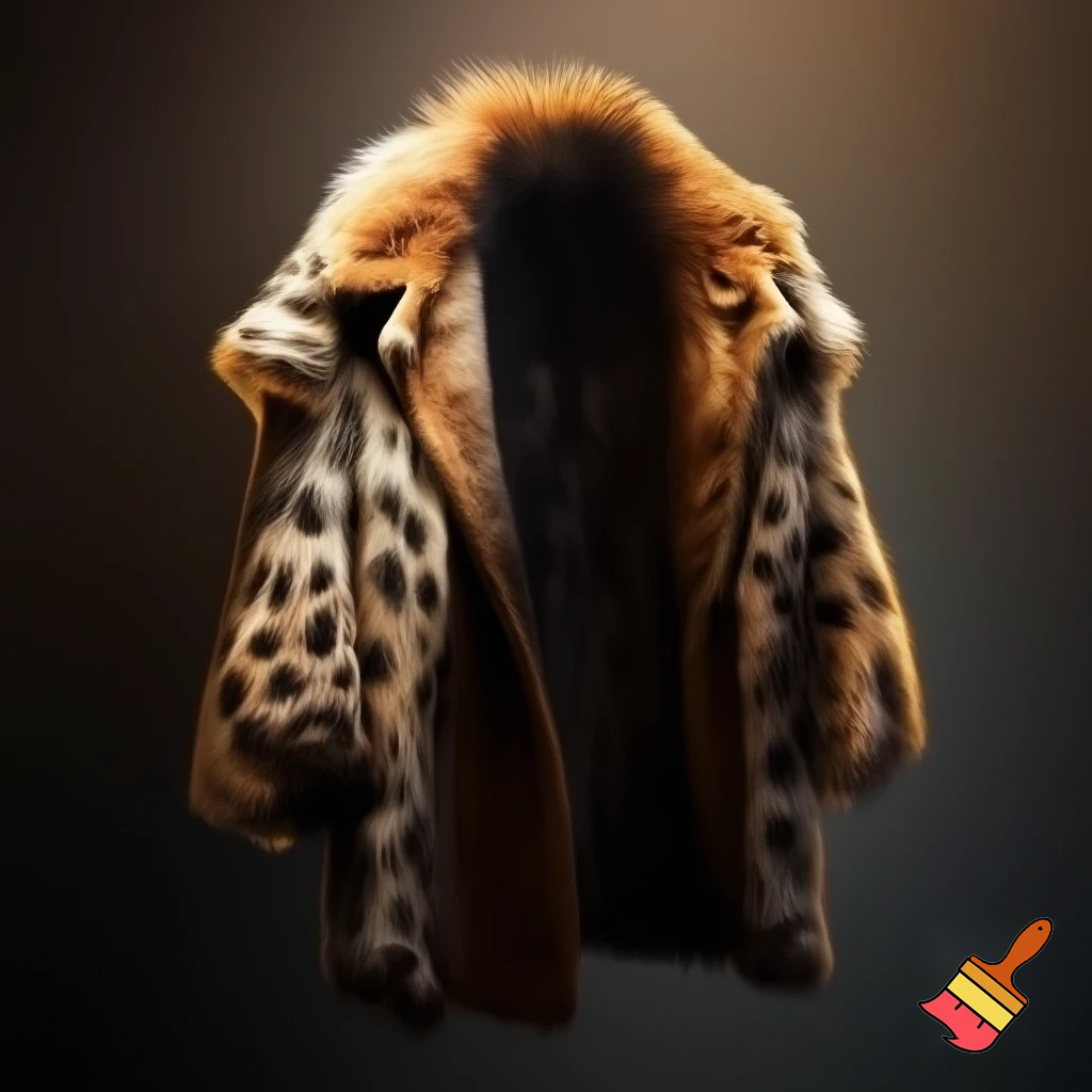 Spotted hyena skin coat