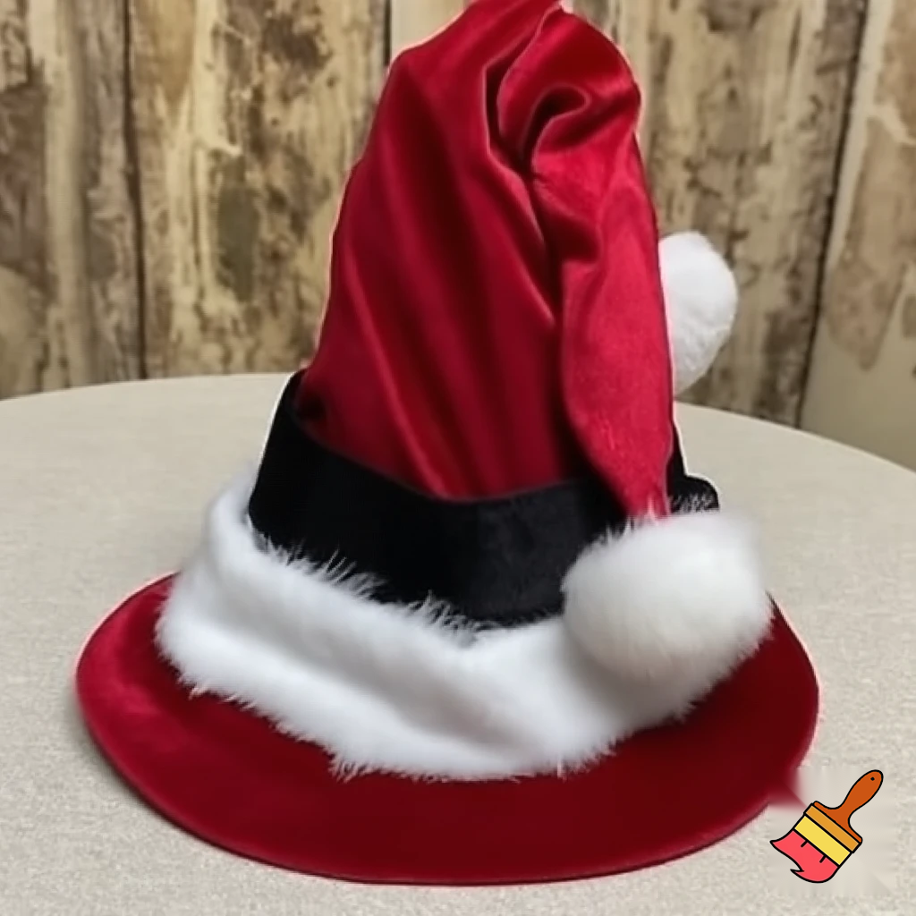 Christmas wizard hat velvet and fabric Santa Claus hat
