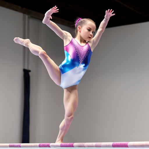 a girl doing gymnastics on a horse