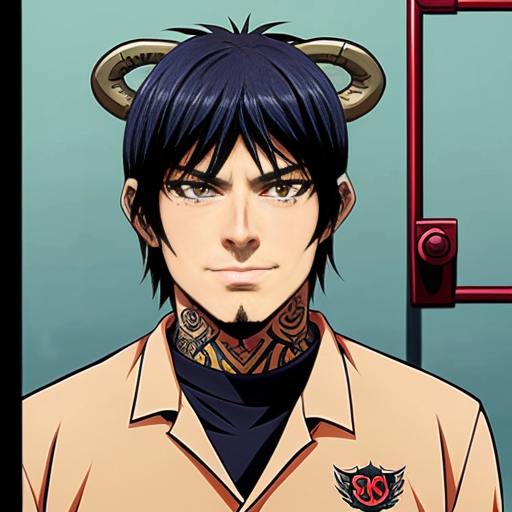 mugshot, water buffalo, deadly, feral, evil, prison outfit, guilty, face tattoo