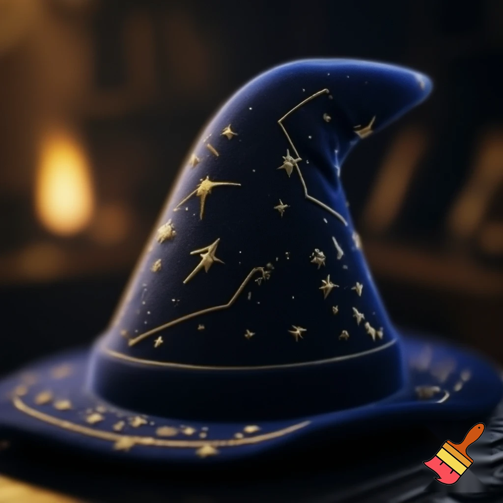 Christmas wizard hat stars and means read