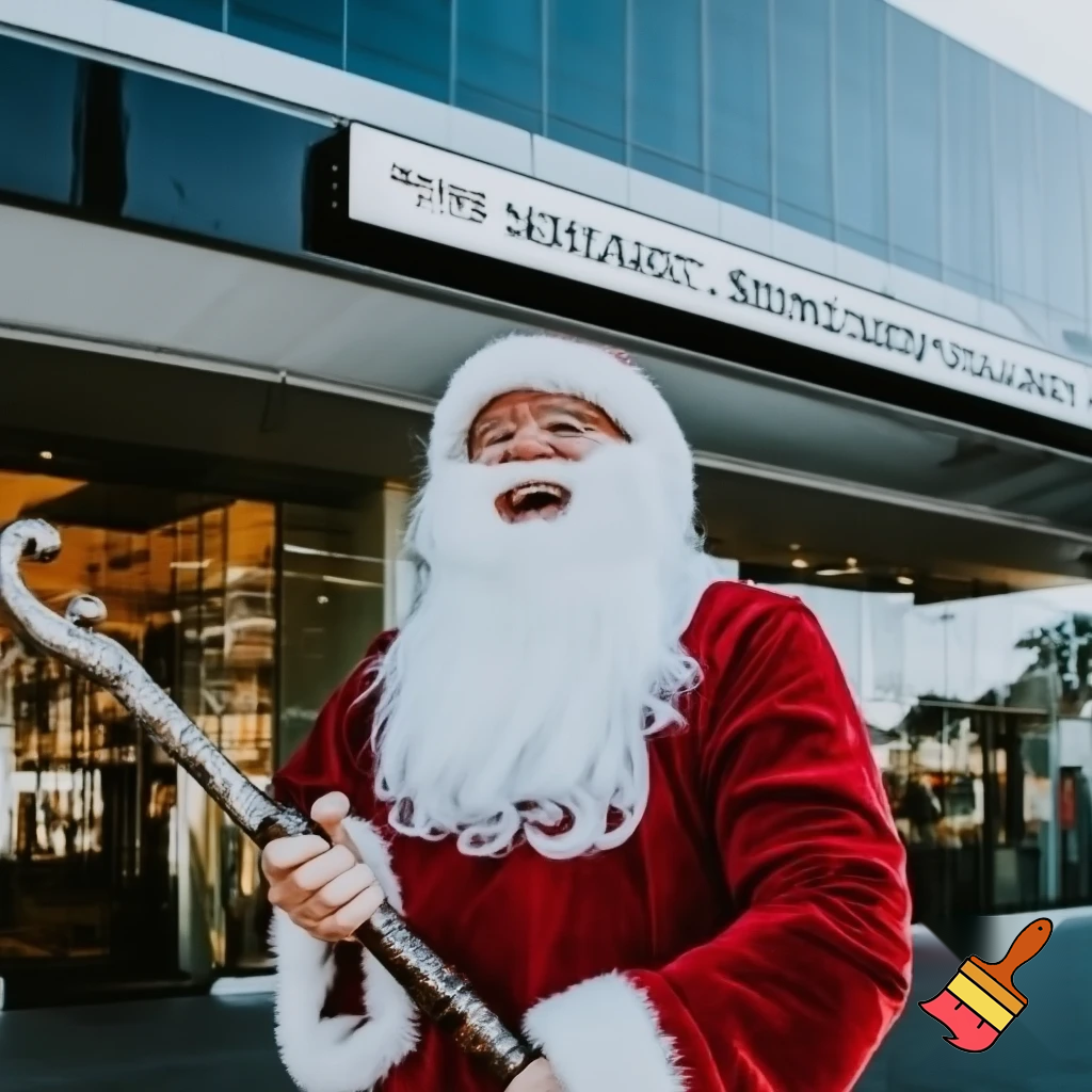 Santa Claus, Russia walking stick with the start the real Santa Claus shopping Centre in Australia
A star