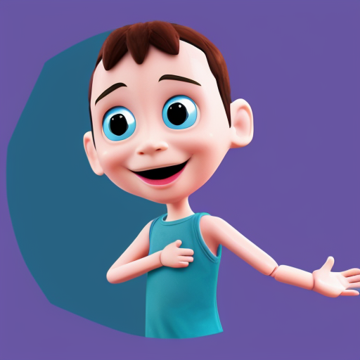 can you create an image of a character that represents ai in a children's cartoon
