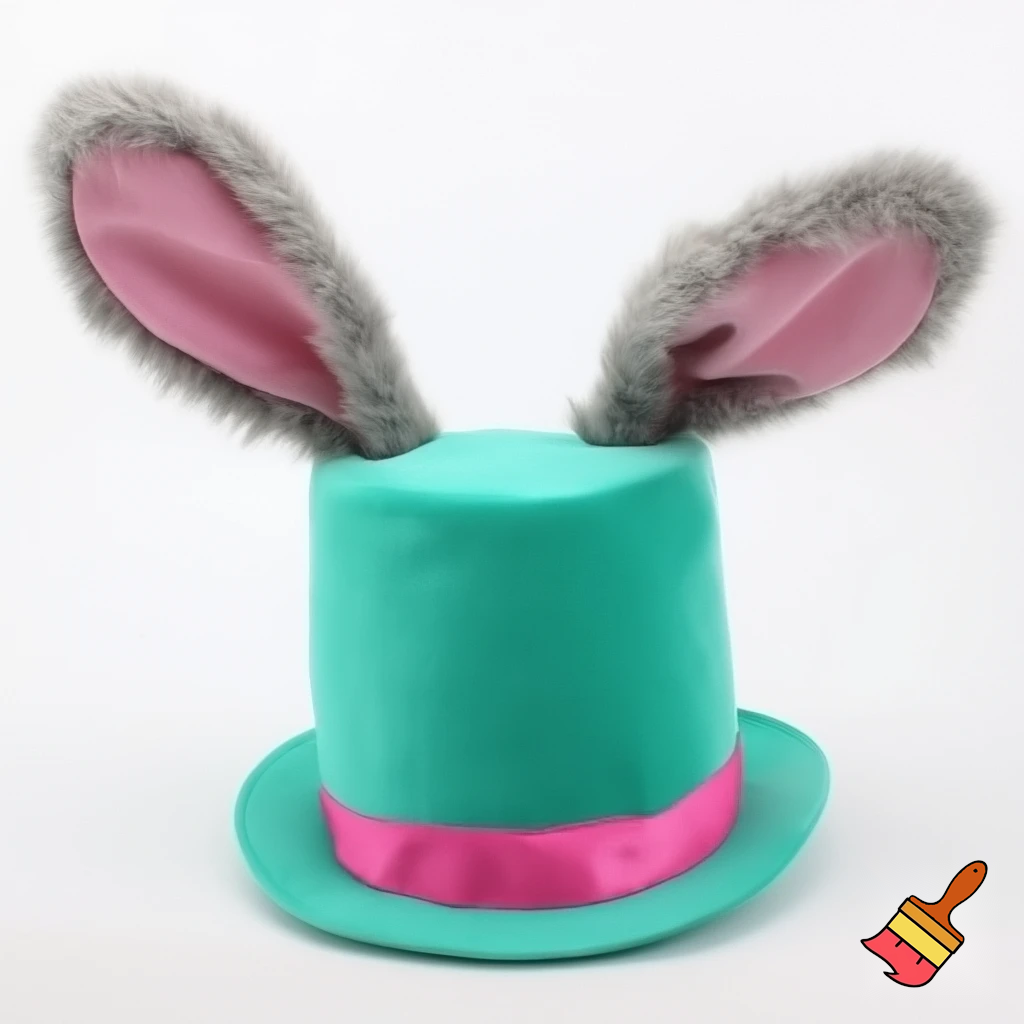 Easter bunny castle mascot top hat costume Easter bunny ears bunny head hat top hat