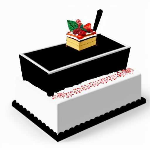 combine a coffin with a piece of cake represented in logo white background, black logo 