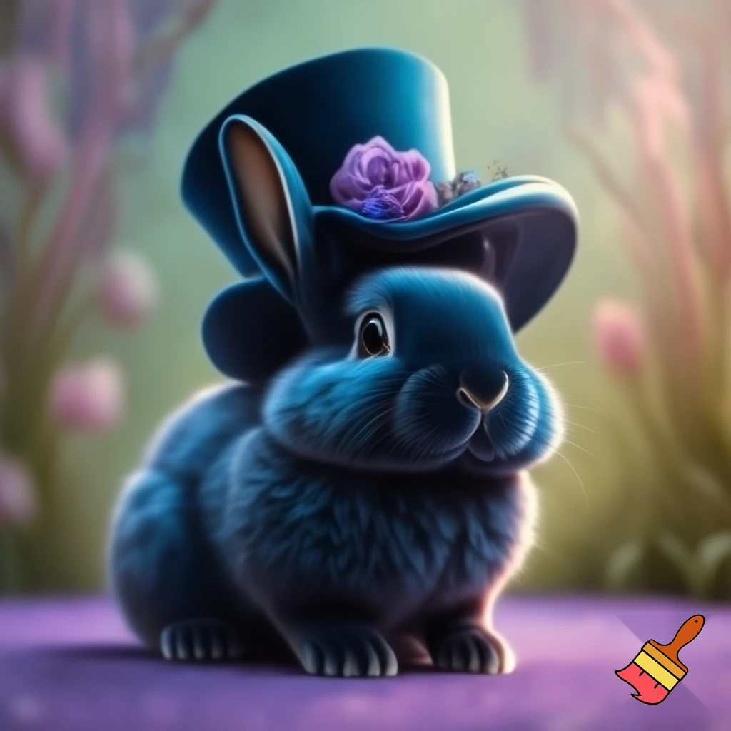 Easter bunny top hat Velvet