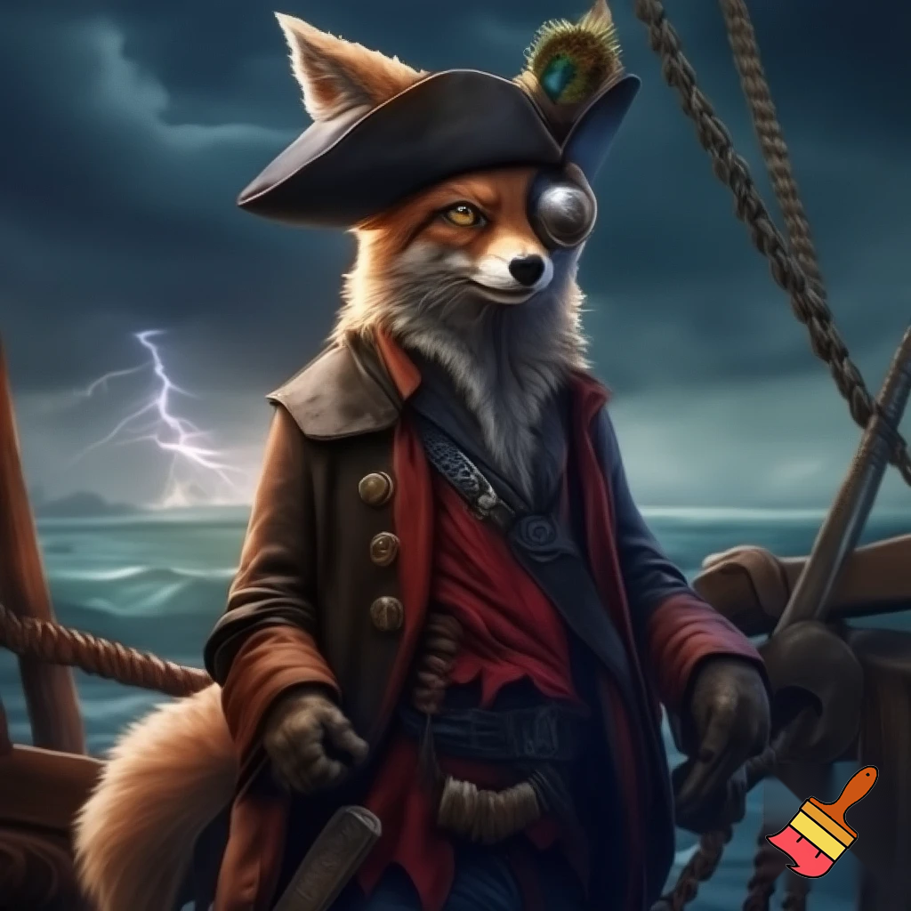 Fantasi realistisk pirat ræv