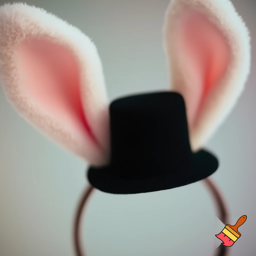Easter bunny top hat headband, Easter bunny ears headband top hat