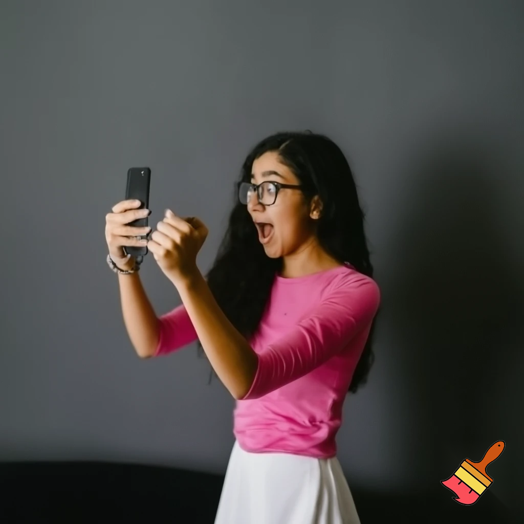 My nerdy Latina--sister in pink shirt and white skirt--lets me watch her on video chat. She sees my rock hard member and knows it is because of her.