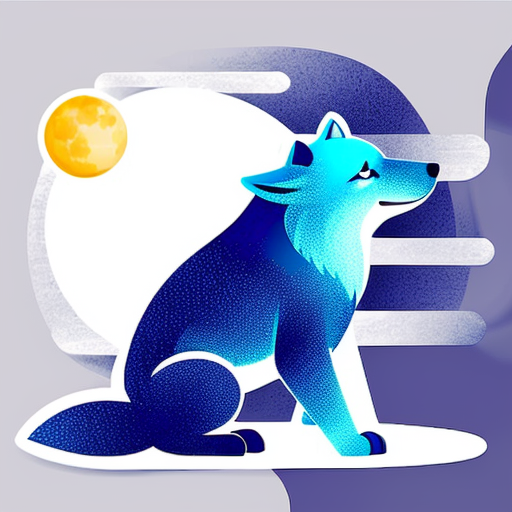 ALPHA WOLF LOOKING AT THE MOON AND HOWLING IN A NOCHALANT WAY
