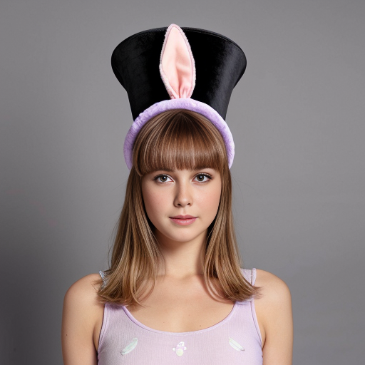 Easter bunny top hat headband Lala colour purple