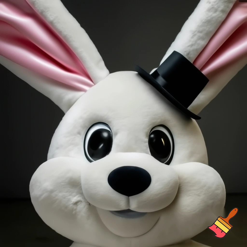  Easter bunny mascot costume top hat