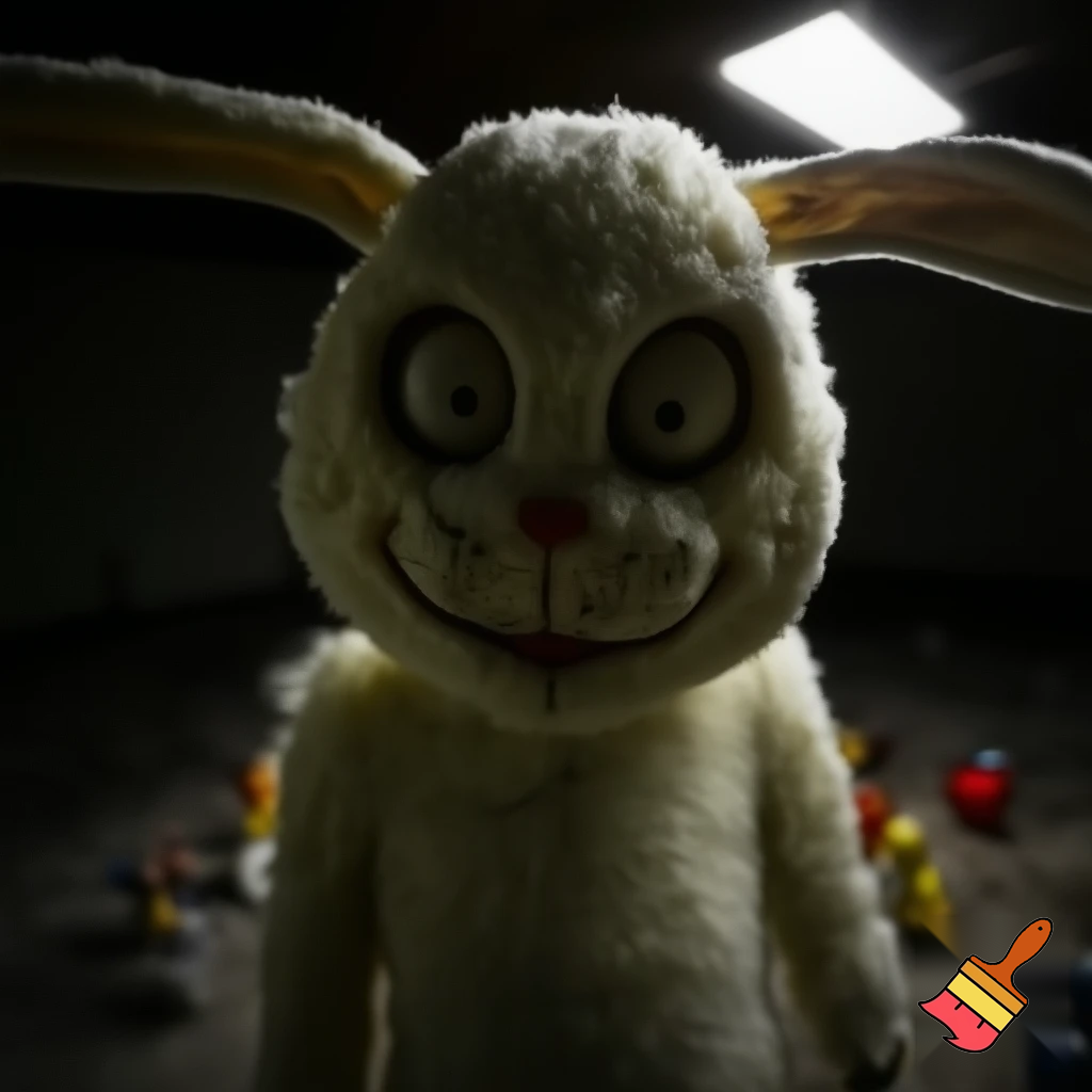 Easter bunny toy creepy toy mascot costume