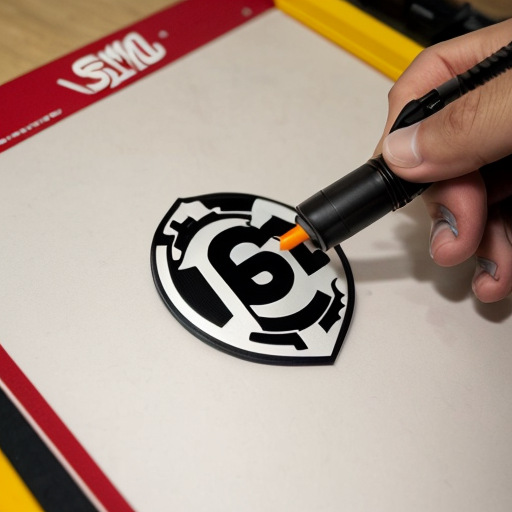 A symol of engineering, airsoft and gaming logo bland no hand just the logo in english