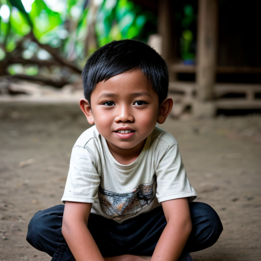 Little boy bertelanjang dada 