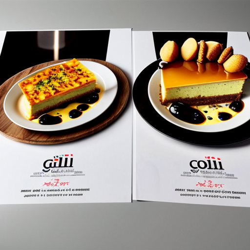 create a poster for food stall both are different food items "cheesecake and Goli soda"