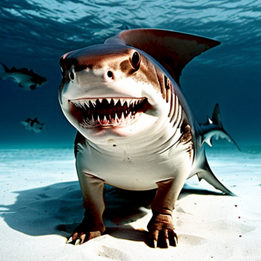 A shark hybrid with a wartermellon