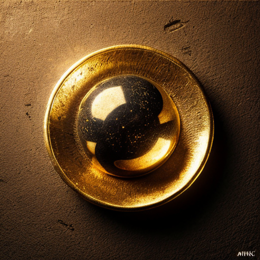 ancient mysterious artifact, unknown symbols, dramatic lighting, archaeological photo, very photorealistic, gold ball, small symetric crystals, small gold plates with animal symbols