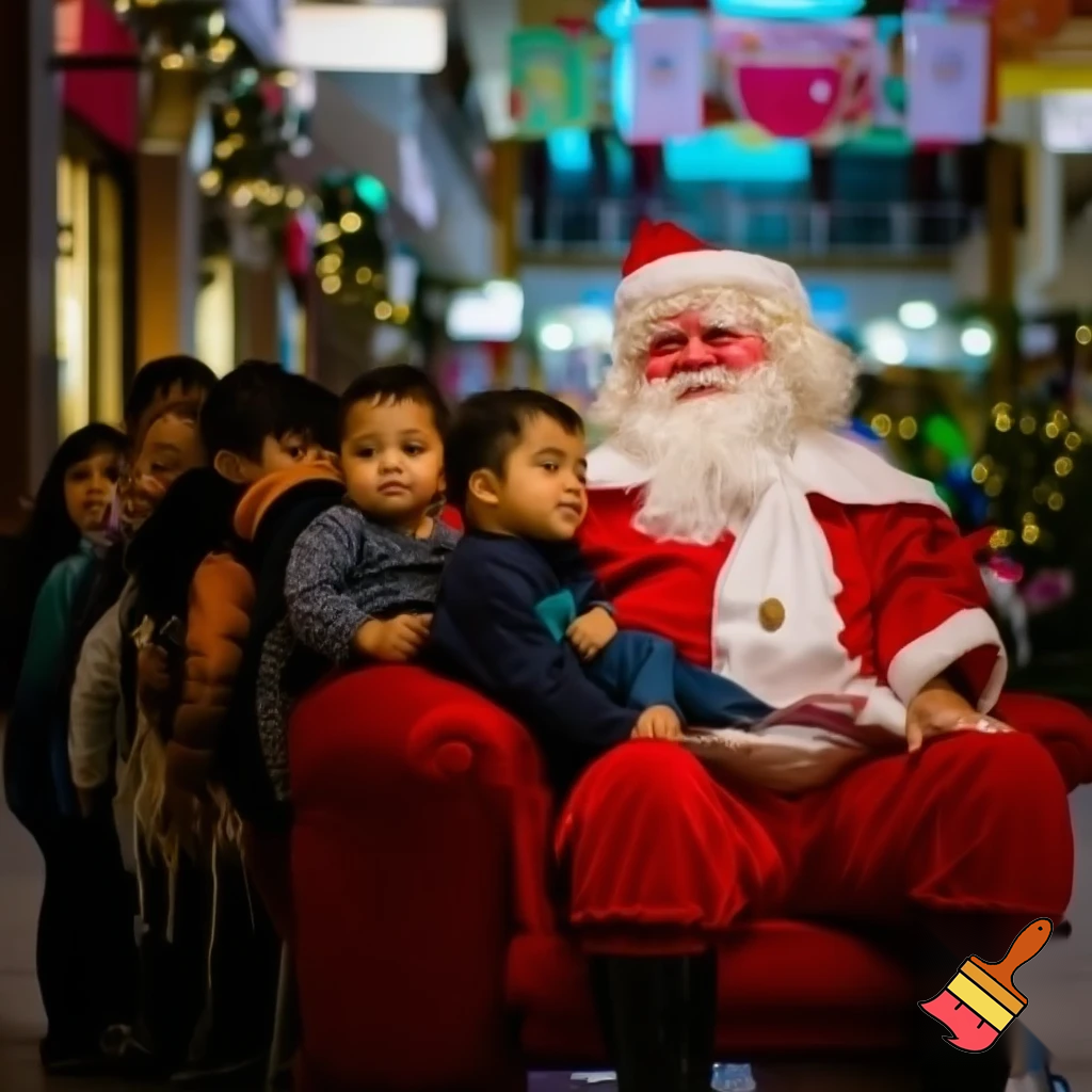 Santa Claus shopping mall Santa Claus chair at the shopping centre