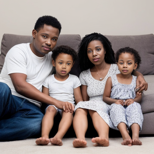 family of five without a wife black family