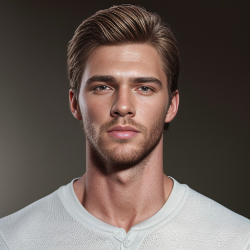 A man with brown hair and green eyes White skinned tall and handsome 
