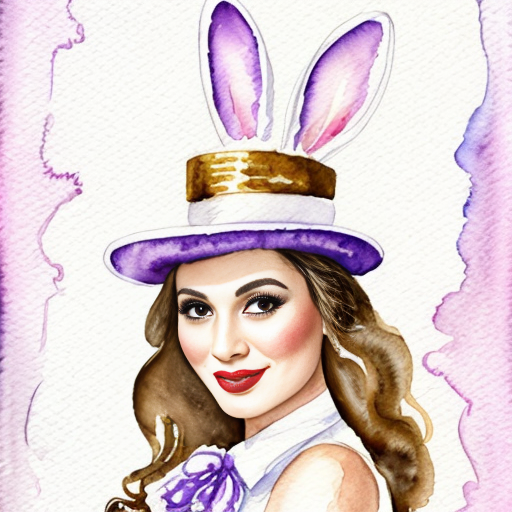  Purple and white Easter bunny headband top hat headband with gold top hat headband