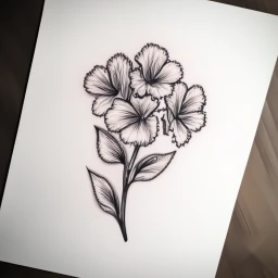 february birth flower tattoo