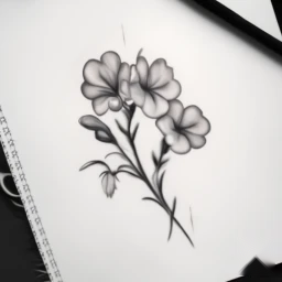 february birth flower tattoo