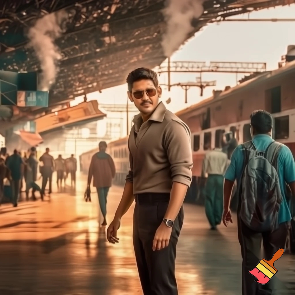 Mahesh babu at railway station 