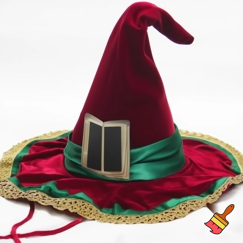 Christmas wizard hat read velvet