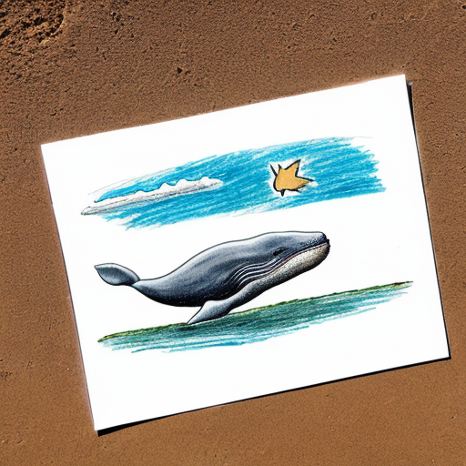 draw a picture of a whale in the desert. the whale has sunglasses on.

