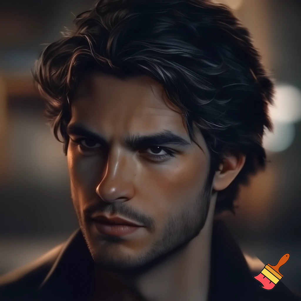 Adopt a character: a guy with dark hair and dark eyes.