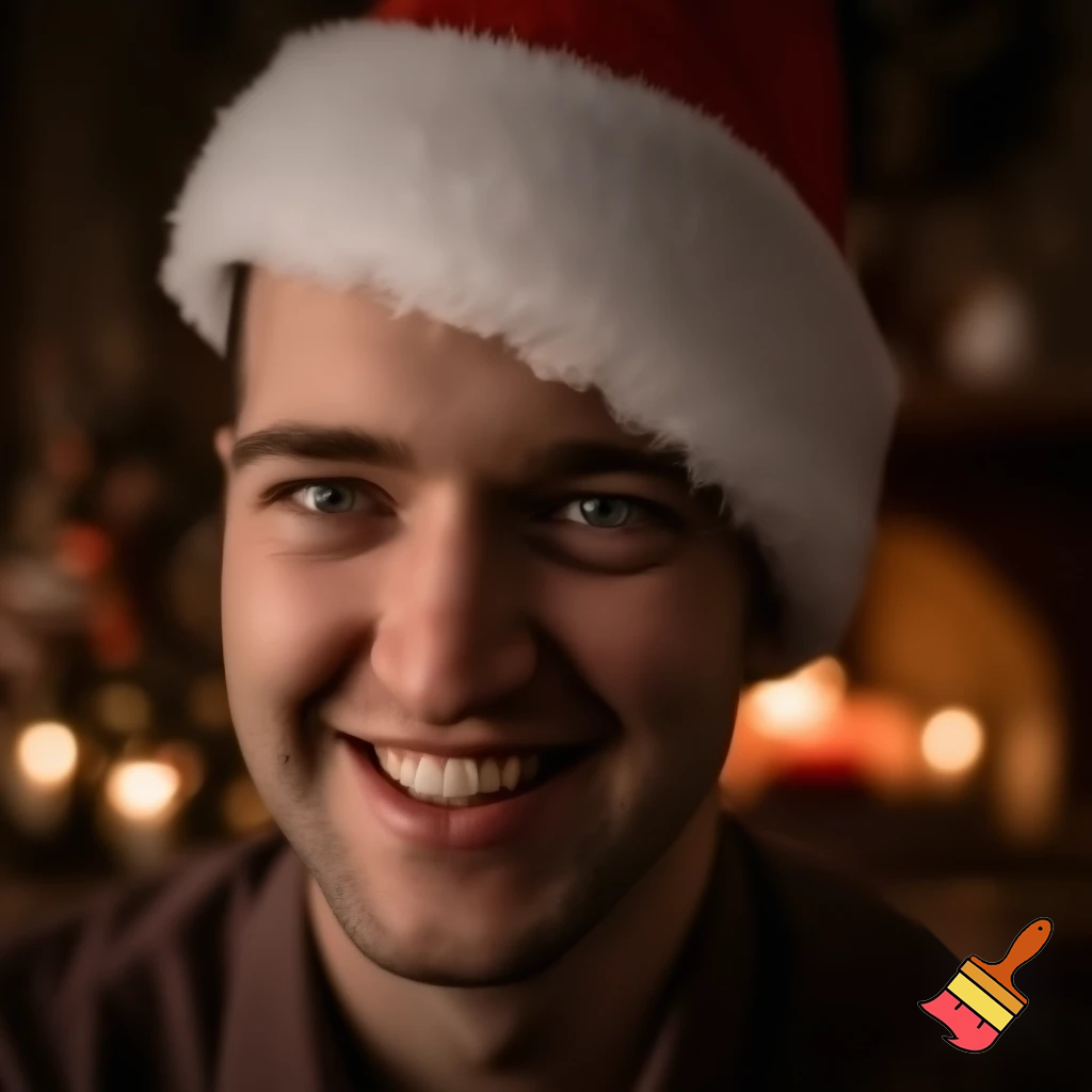 Magicians a real magician Christmas hat a happy one