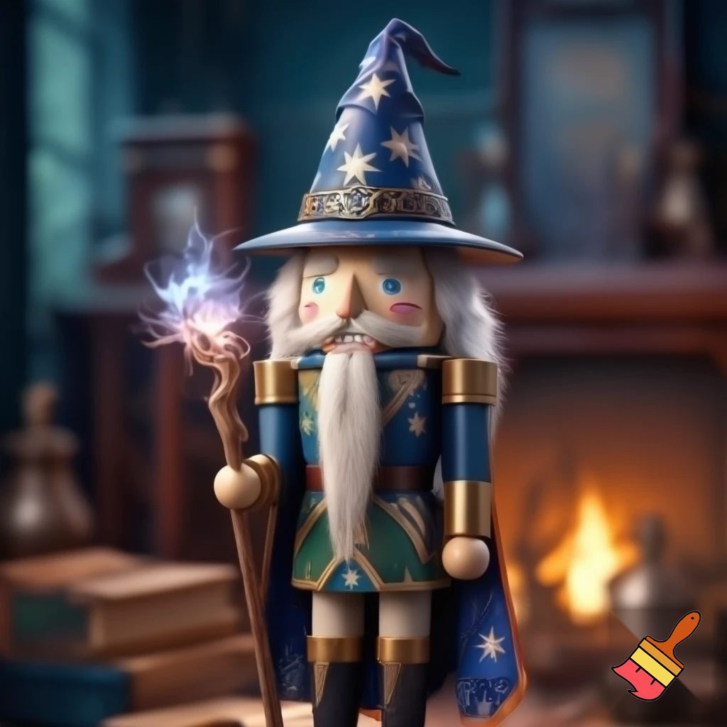 Santa Claus Nutcracker wizard nutcracker📿💫🌟✨⭐️ a wizard hat