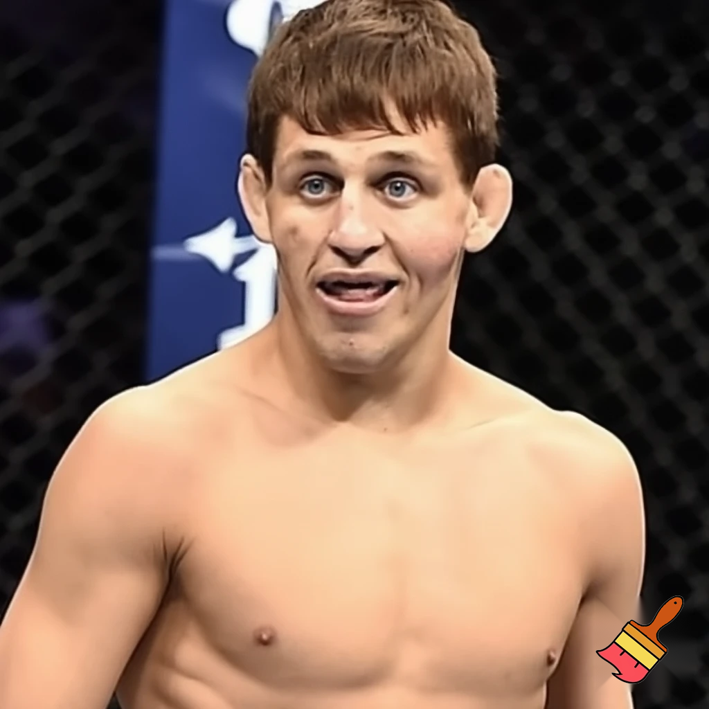 A mixed martial artist who has gone down two weight classes for a fight. His cheeks are sunken and his ribs are visible and his muscles stand out alarmingly. Nonetheless, he stands tall and steady. His eyes are watery blue, his hair is brown and his ears stick out. For once in his life, he is ready to win.