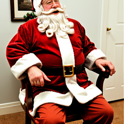 Santa Claus, a chair
