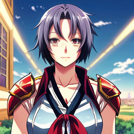 young, tall, white-haired woman in armor is sad because a Turkish man stole her knife.