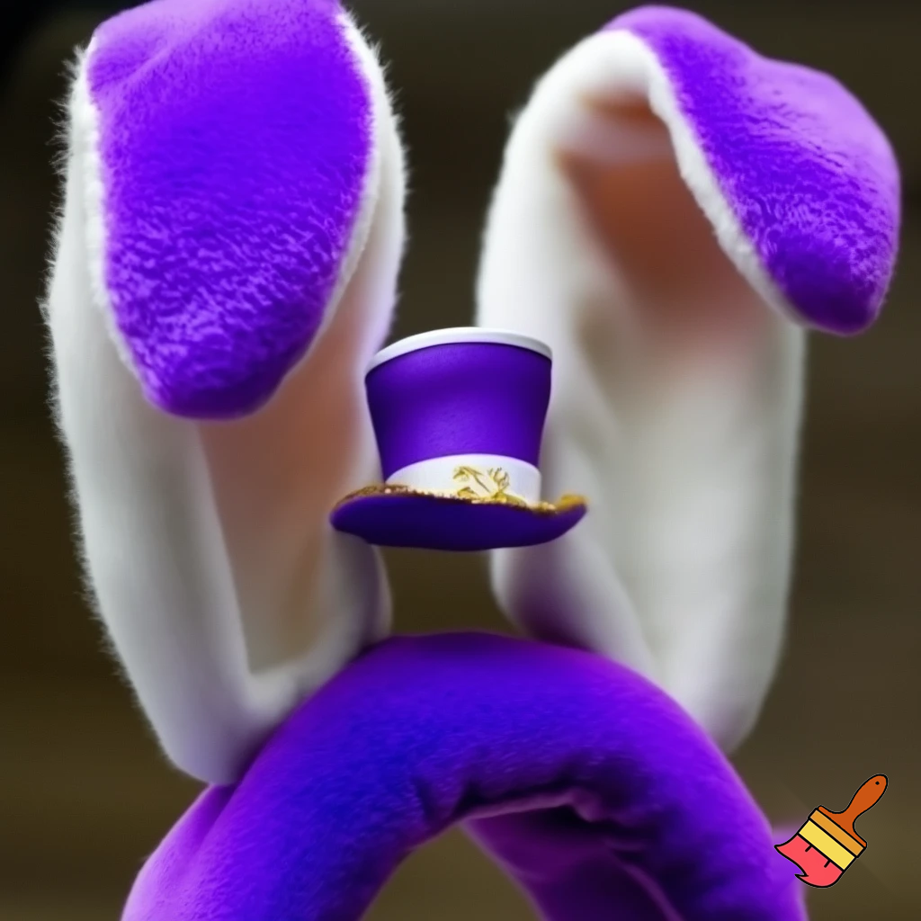 Easter bunny top hat headband, purple, purple and white Easter bunny ears top hat purple or white gold