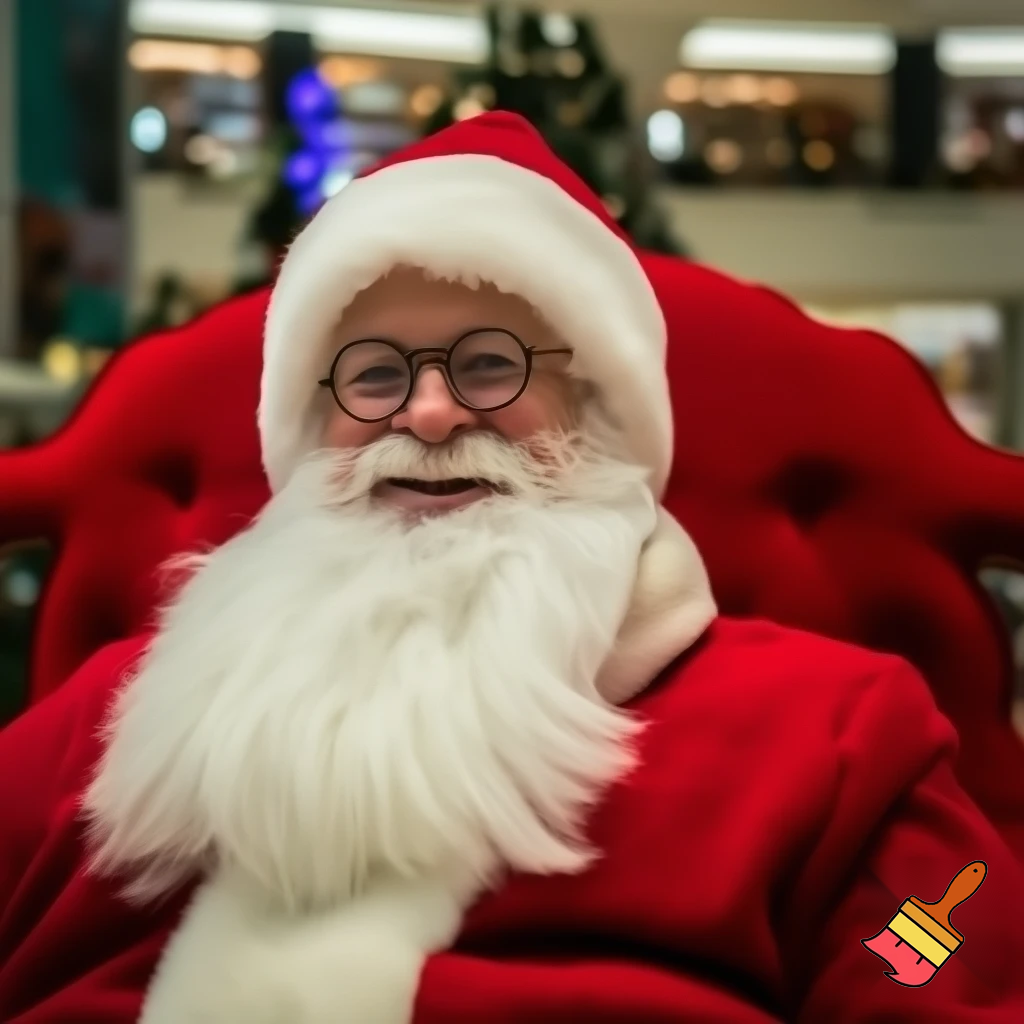 Santa Claus shopping mall Santa Claus chair at the shopping centre photo Santa Claus photo Santa Claus’s glasses big Santa chair🎄💫