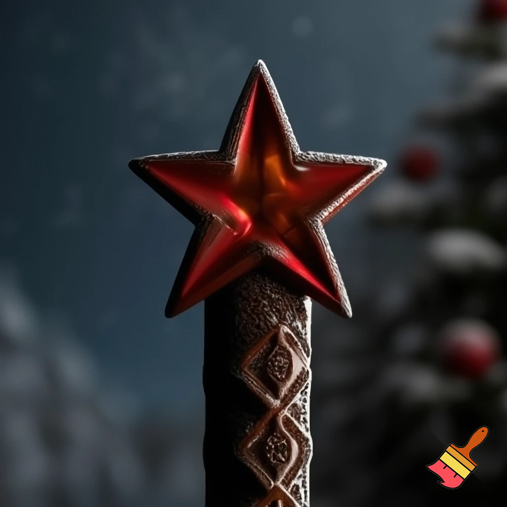 Russian Santa Claus walking stick with a star Santa Claus the real Santa Claus