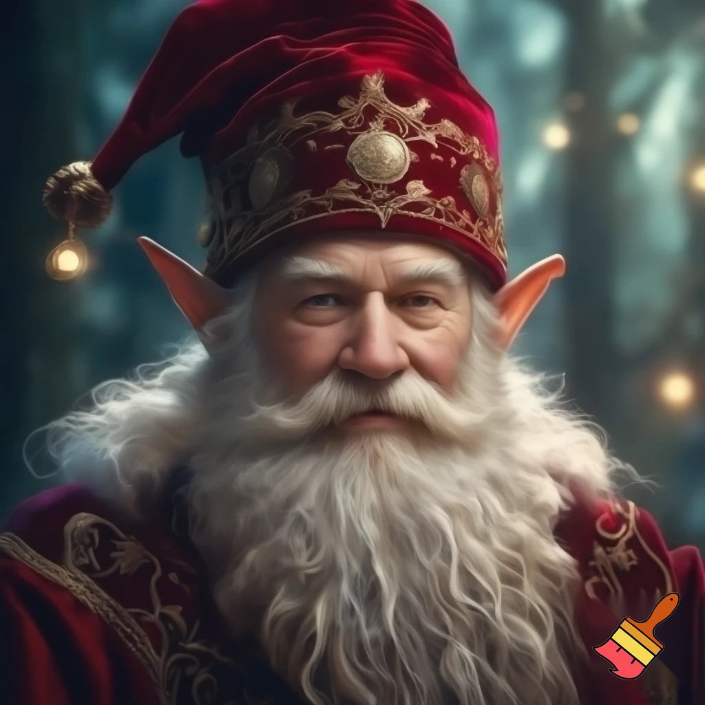 Elf Santa Claus hat velvet