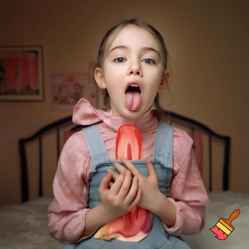 A girl licking her own vagina